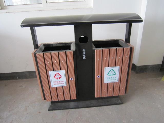 Ξύλο πλαστικό σύνθετο πάρκο Κάδος απορριμμάτων